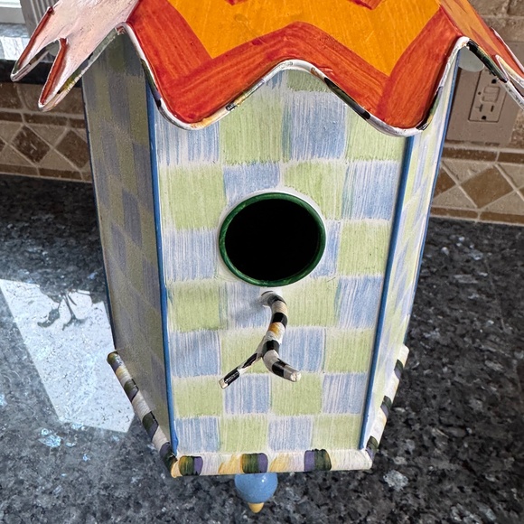 Stunning MacKenzie Childs Flyer's Folly Birdhouse New in Box Checked & Mixed